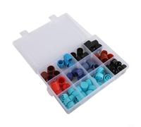Wlinfetity 77 pezzi A/C valvola nucleo e copertura porta di servizio | R134a e per R12 ad alta pressione bassa pressione; kit di manutenzione dell'aria condizionata; guarnizione O-ring