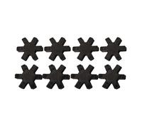 Wlinfetity 8 inserti elastici in gomma L095 per accoppiamento a L in uretano Spider Center Insert per Lovejoy L095/L090, TB Woods, nero, diametro 53 mm, per azionamenti industriali e pompe