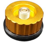 Wlinfetity Adattatore per tanica di carburante con spegnimento automatico per conversioni da lunghe a piatte, nucleo interno in ottone, convertitore compatto per fornello da campeggio compatibile con