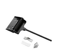 Wlinfetity Cerniera per porta a scomparsa regolabile con molla silenziosa resistente per chiusura automatica, struttura in acciaio al manganese, argento/nero