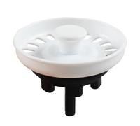 Wlinfetity Cestello di scarico per lavello da 74 mm, con rete fine per un filtraggio efficiente, compatibile con lavelli standard