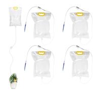 Wlinfetity Confezione da 4 sacchetti automatici per irrigazione a goccia da 3,5 l per piante con interruttore valvola di flusso regolabile, timer di irrigazione per interni giardino B