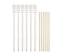 Wlinfetity Confezione da 6 pali da giardino in rame per elettrocoltura, per supporto piante, pali in legno da 30,5 cm, con filo di rame, per verdure e piante da giardino