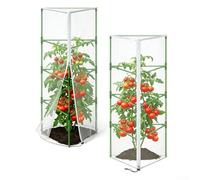 Wlinfetity Copertura a rete per uccelli da giardino, per gabbia triangolare con cerniera per accesso, protezione in rete di nylon da uccelli, insetti, conigli e scoiattoli per giardini all'aperto (2