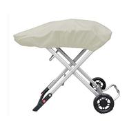 Wlinfetity Copertura per barbecue a gas portatile Weber Traveler, resistente tessuto Oxford impermeabile con cinghie regolabili, beige