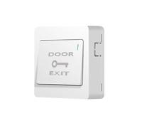 Wlinfetity Interruttore per porta a pulsante per sistemi di controllo accessi, per uscita a superficie con reset automatico, bianco, 8,6 x 8,6 x 2,5 cm, compatibile con pannelli di ingresso