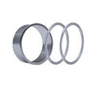 Wlinfetity Kit adattatore movimento centrale, boccola cava BB da 24 mm a 22 mm, in lega di alluminio, include 2 adattatori e 4 rondelle, argento