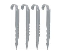 Wlinfetity Kit di ancoraggio resistente con 4 chiodi a terra in acciaio zincato per altalene, trampolini e coperture per piscine, ancoraggio in metallo da 330 mm per fissaggio sicuro in giardino e