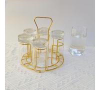 Wlinfetity Portabicchieri in acciaio inox per riporre bicchieri, scolapiatti capovolto con design salvaspazio, organizer leggero ed elegante per cucina o bar