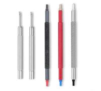 Wlinfetity Set di pressa per lancette dell'orologio con 3 misure argento nero e 2 strumenti per sollevare le lancette per orologiaio, riparazione, montaggio, lancette dei secondi in metallo (A)