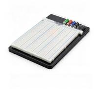Wlinfetity Solderless Breadboard 3220 Tie-Points, pannello per circuiti elettronici, alloggiamento in ABS con clip nichelate, per cavi da 20-29 AWG, rosso, 23,4 x 20,5 cm
