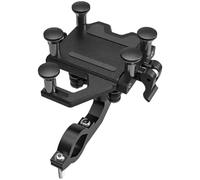 Wlinfetity Supporto antiurto per telefono da bicicletta per smartphone da 4,7-7,2 pollici, supporto in alluminio regolabile a 360°, compatibile con manubri da 21,8-31,8 mm, design Quick Lock (nero)