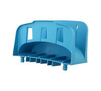 Wlinfetity Supporto per avvolgitubo da giardino a parete, in polipropilene, con più slot per appendere attrezzature per irrigazione da giardino e giardino, blu