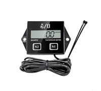 Wlinfetity Tachimetro digitale con display LCD per motori a 2 e 4 tempi, contatore ore con promemoria di manutenzione, misurazione induttiva 0-30000 giri/min (ZSB-02)