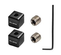 Wlinfetity Tappi terminali per cavi di bicicletta per cavi del freno e del cambio, cappelli in lega di alluminio con viti e chiave esagonale, 6,6 mm nero o rosso (confezione da 2)