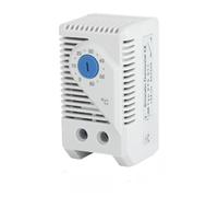 Wlinfetity Termostato meccanico 0-60 °C per riscaldamento e raffreddamento, regolatore di temperatura con guida a cappello da 35 mm, 110-250 V AC, contatti NO/NC, controllo dell'armadio industriale