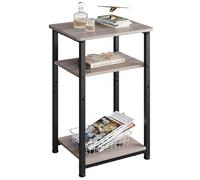WLIVE Tavolino piccolo 3 ripiani, portariviste, tavolino piccolo per soggiorno, camera da letto, 37 x 31 x 56 cm (1, rovere, 37 x 31 B)