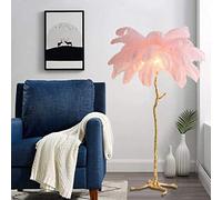 WLKE Lampada da terra a forma di piuma di lusso nordica a led 1,65 m Lampada da terra in piedi per interni Camera da letto Illuminazione da comodino per soggiorno Decorazione domestica Lampada in