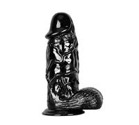 WLKJPP Dildo Extra Large XXL con Vene e Testicoli Replica del Pene Morbido Realistico Dildo Gigante Fantasy Dildo Anale Spesso con Ventosa Masturbazione Sex Toys per Coppie Estremo,L