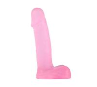 WLKJPP Piccolo Dildo Realistico a Forma di Pene da 11 Cm con Ventosa Potente, Mini Dildo Morbidi, Dildo Anale Perfetto, Plug Anale Flessibile, Replica di Pene Reale,Pink Rosa