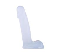 WLKJPP Piccolo Dildo Realistico a Forma di Pene da 11 Cm con Ventosa Potente, Mini Dildo Morbidi, Dildo Anale Perfetto, Plug Anale Flessibile, Replica di Pene Reale,Clear