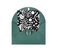 WLKSNBVD Biglietto di auguri con buste, cerchi astratti in bianco e nero per pensare a te, 10 x 15 cm, biglietti vuoti per compleanno, baby shower, congratulazioni, matrimoni, ringraziamenti, tutte le