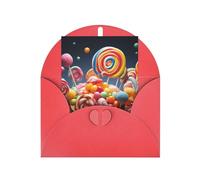 WLKSNBVD Biglietto di auguri con buste, colore caramella che ti pensa a te, biglietti vuoti per compleanno, baby shower, congratulazioni, matrimoni, ringraziamenti, tutte le occasioni