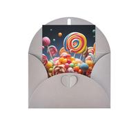WLKSNBVD Biglietto di auguri con buste, colore caramella che ti pensa a te, biglietti vuoti per compleanno, baby shower, congratulazioni, matrimoni, ringraziamenti, tutte le occasioni