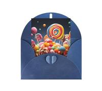 WLKSNBVD Biglietto di auguri con buste, colore caramella che ti pensa a te, biglietti vuoti per compleanno, baby shower, congratulazioni, matrimoni, ringraziamenti, tutte le occasioni