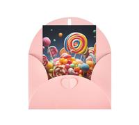 WLKSNBVD Biglietto di auguri con buste, colore caramella che ti pensa a te, biglietti vuoti per compleanno, baby shower, congratulazioni, matrimoni, ringraziamenti, tutte le occasioni