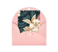 WLKSNBVD Biglietto di auguri con buste, elegante motivo hawaiano, biglietto per pensare a te, 10 x 15 cm, biglietti vuoti per compleanno, baby shower, congratulazioni, matrimoni, ringraziamenti, tutte