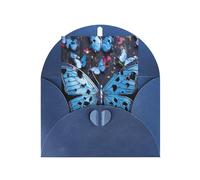 WLKSNBVD Biglietto di auguri con buste farfalla blu Thinking of You Card 4x6 biglietti vuoti per compleanno baby shower congratulazioni matrimonio biglietti di ringraziamento per tutte le occasioni