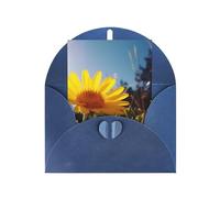 WLKSNBVD Biglietto di auguri con buste Fiore giallo sotto il sole Thinking of You Card 4x6 biglietti vuoti per compleanno baby shower congratulazioni matrimonio biglietti di ringraziamento per tutte