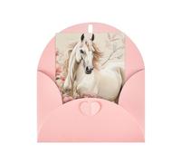 WLKSNBVD Biglietto di auguri con buste, immagine di cavallo che ti pensa, biglietto da 10 x 15 cm, biglietti vuoti per compleanno, baby shower, congratulazioni, matrimoni, ringraziamenti, tutte le