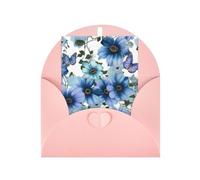 WLKSNBVD Biglietto di auguri con buste in fiore margherita blu che pensa a te, biglietti vuoti per compleanno, baby shower, congratulazioni, matrimoni, ringraziamenti, tutte le occasioni