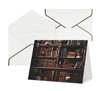 WLKSNBVD Biglietto di auguri con buste, libri sulla libreria Thinking of You, biglietti vuoti per compleanno, baby shower, congratulazioni, matrimoni, ringraziamenti, tutte le occasioni