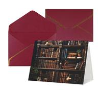 WLKSNBVD Biglietto di auguri con buste, libri sulla libreria Thinking of You, biglietti vuoti per compleanno, baby shower, congratulazioni, matrimoni, ringraziamenti, tutte le occasioni