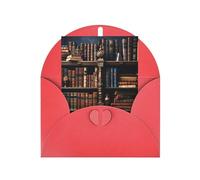 WLKSNBVD Biglietto di auguri con buste, libri sulla libreria Thinking of You, biglietti vuoti per compleanno, baby shower, congratulazioni, matrimoni, ringraziamenti, tutte le occasioni