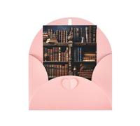 WLKSNBVD Biglietto di auguri con buste, libri sulla libreria Thinking of You, biglietti vuoti per compleanno, baby shower, congratulazioni, matrimoni, ringraziamenti, tutte le occasioni