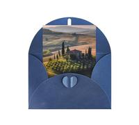 WLKSNBVD Biglietto di auguri con buste, paesaggio, albero, paesaggio, fattoria, pensare a te, biglietti vuoti per compleanno, baby shower, congratulazioni, matrimoni, biglietti di ringraziamento per