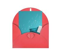 WLKSNBVD Biglietto di auguri con buste pianoforte su sfondo blu Thinking of You Card 4x6 biglietti vuoti per compleanno baby shower congratulazioni matrimonio biglietti di ringraziamento per tutte le
