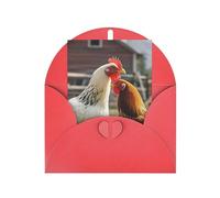 WLKSNBVD Biglietto di auguri con buste, polli e fattoria che ti pensa a te, biglietti vuoti per compleanno, baby shower, congratulazioni, matrimoni, ringraziamenti, tutte le occasioni