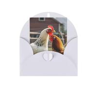 WLKSNBVD Biglietto di auguri con buste, polli e fattoria che ti pensa a te, biglietti vuoti per compleanno, baby shower, congratulazioni, matrimoni, ringraziamenti, tutte le occasioni