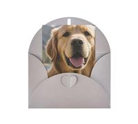 WLKSNBVD Biglietto di auguri con buste, simpatico Golden Retriever che pensa a te, biglietti vuoti per compleanno, baby shower, congratulazioni, matrimoni, ringraziamenti, tutte le occasioni