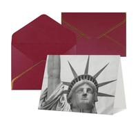WLKSNBVD Biglietto di auguri con buste, Statua della Libertà, per pensare a te, 10 x 15 cm, biglietti vuoti per compleanno, baby shower, congratulazioni, matrimoni, ringraziamenti, tutte le occasioni