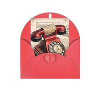 WLKSNBVD Biglietto di auguri con buste, timbro, telefono, per pensare a te, 10 x 15 cm, biglietti vuoti per compleanno, baby shower, congratulazioni, matrimoni, ringraziamenti, tutte le occasioni
