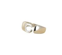 WLLDDDIU Anelli Aperti con iniziali in Argento Sterling 925 per Donna, Anello con Sigillo con Lettera Az Regolabile, Semplice e Spesso, da Uomo, per Feste, Cerchietto in Argento con Lettera W.