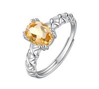 WLLDDDIU Anelli con Pietra Portafortuna in Argento Sterling 925, Taglio Ovale, Solitario con Pietra Preziosa Naturale, Anelli di Promessa per Donna, Fascia infinita intrecciata, Fede Nuziale per Ann