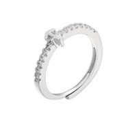 WLLDDDIU Anelli da Donna in Argento Sterling 925 con 12 Segni Zodiacali, Aperti, Regolabili, con Zirconi Cubici, Sottili, Impilabili, con Costellazioni, Astrologia, Gioielli, Regali di Compleanno, A
