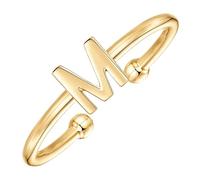 WLLDDDIU Anello Aperto con Lettera iniziale in Argento Sterling 925 per Donna, Placcato Oro 14K, Sottile Anello con Fascia Dell'Alfabeto, Regolabile, Impilabile, Delicato Gioiello di Moda, Regalo, L